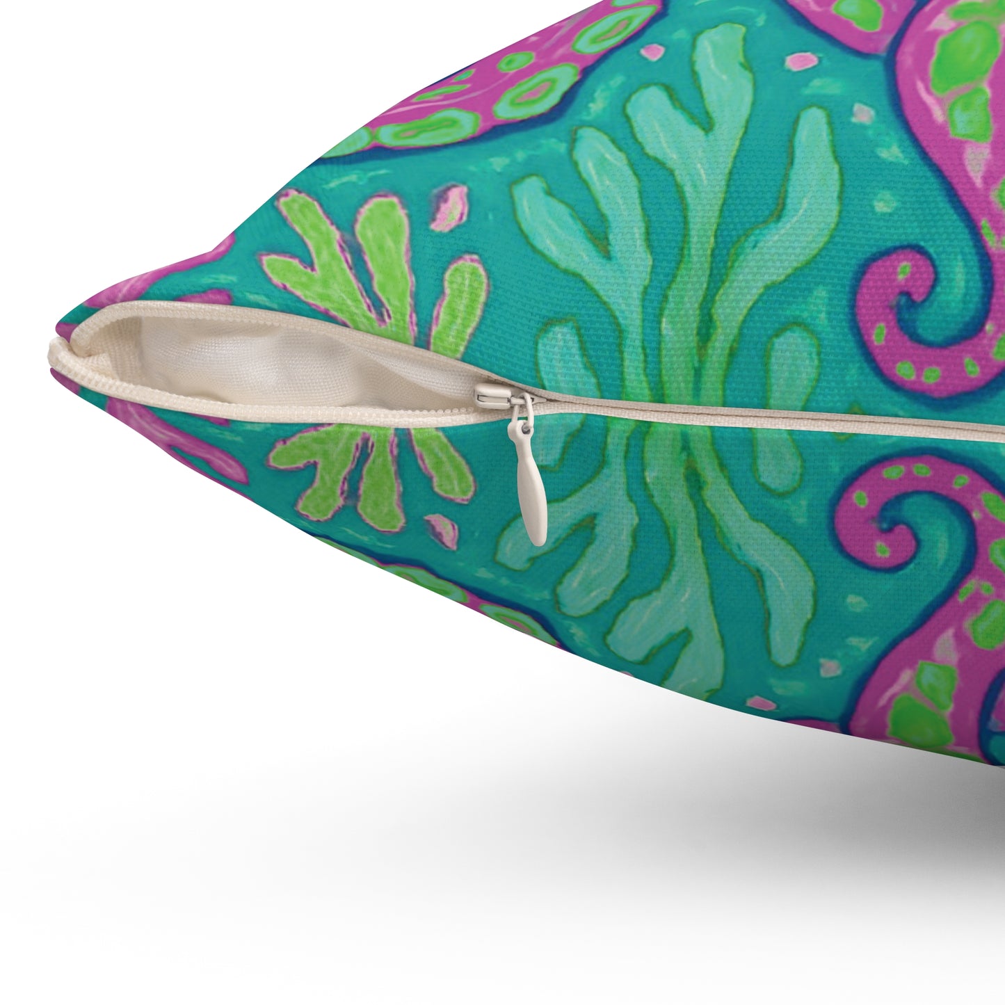 Decorative Pillow - Accent Cushion, 4 Sizes / Octopus Kraken Joe, Purple