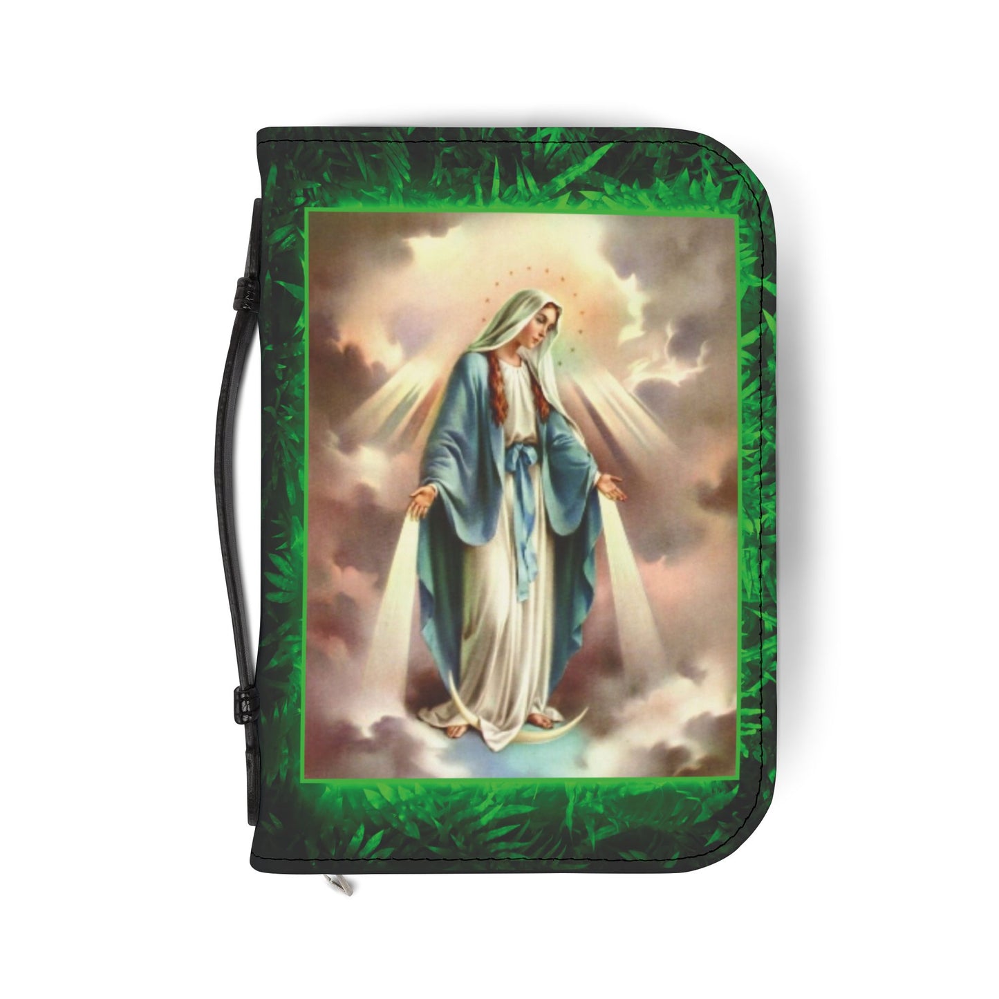 Tropical Glow Bible Cover, Our Lady of Grace / Floral Bible Protector, Christian Church Accessories