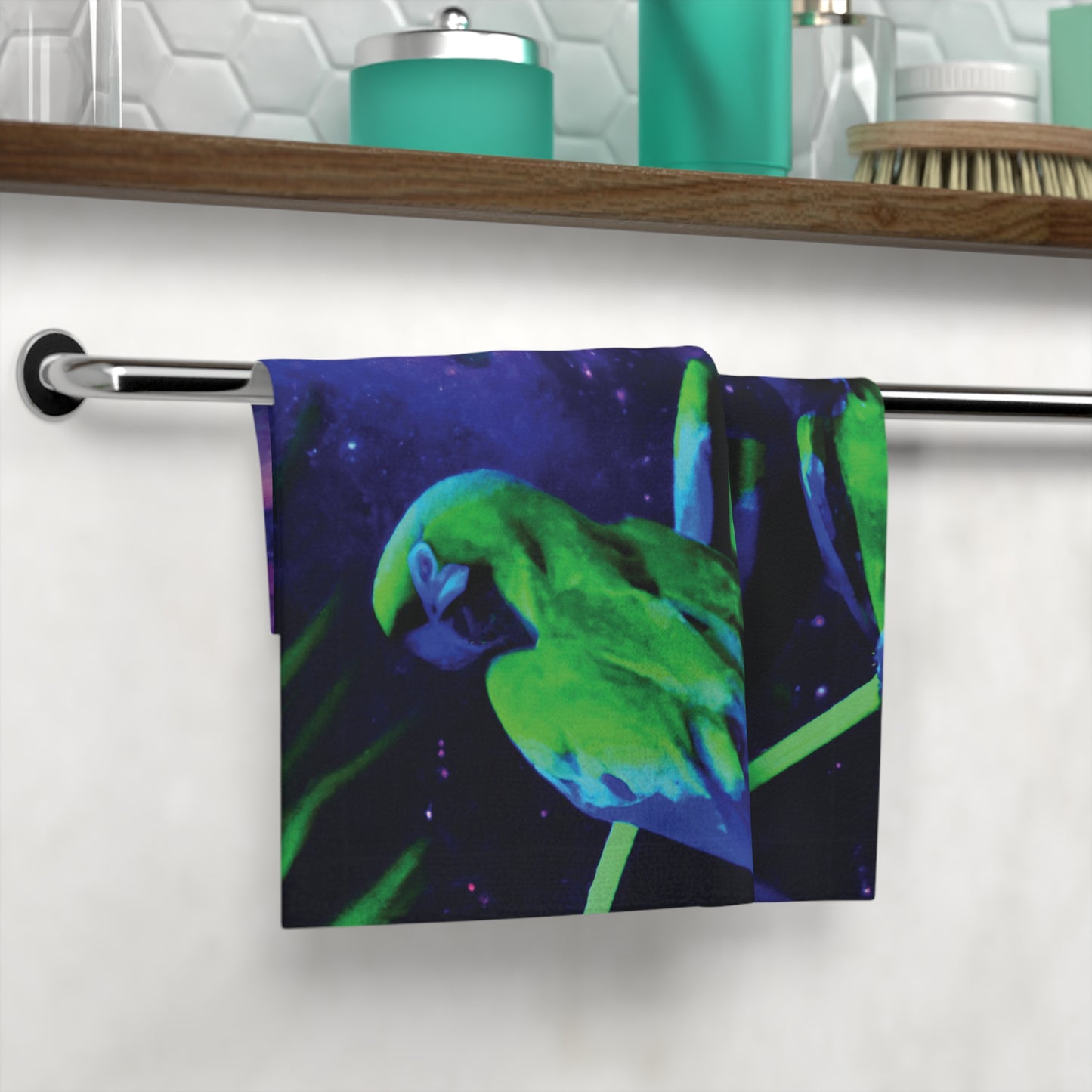 Face Towel - Galactic Parrot