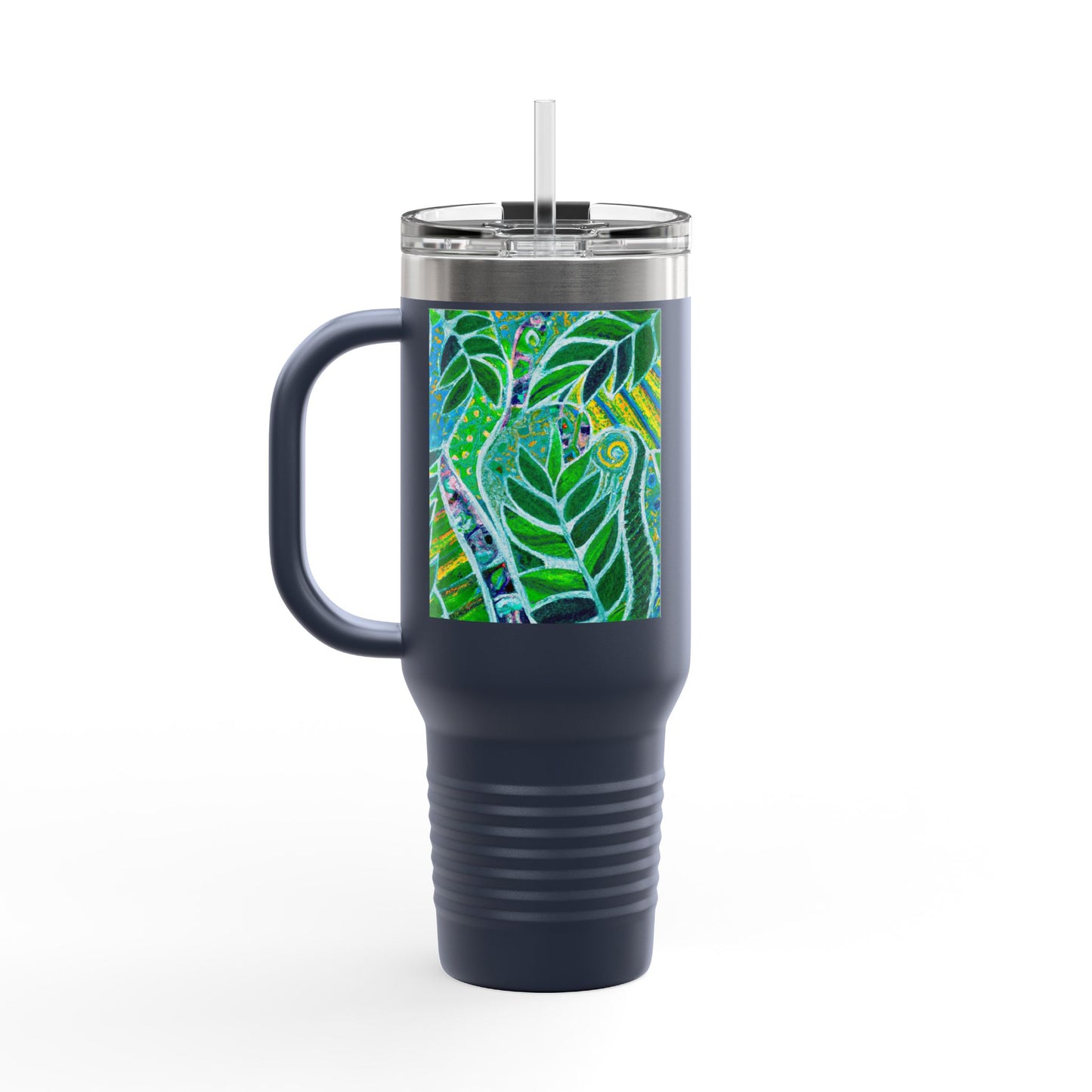 Amazon Whimsy/Green Insulated Travel Mug - 40oz - Perfect for Outdoor Adventures