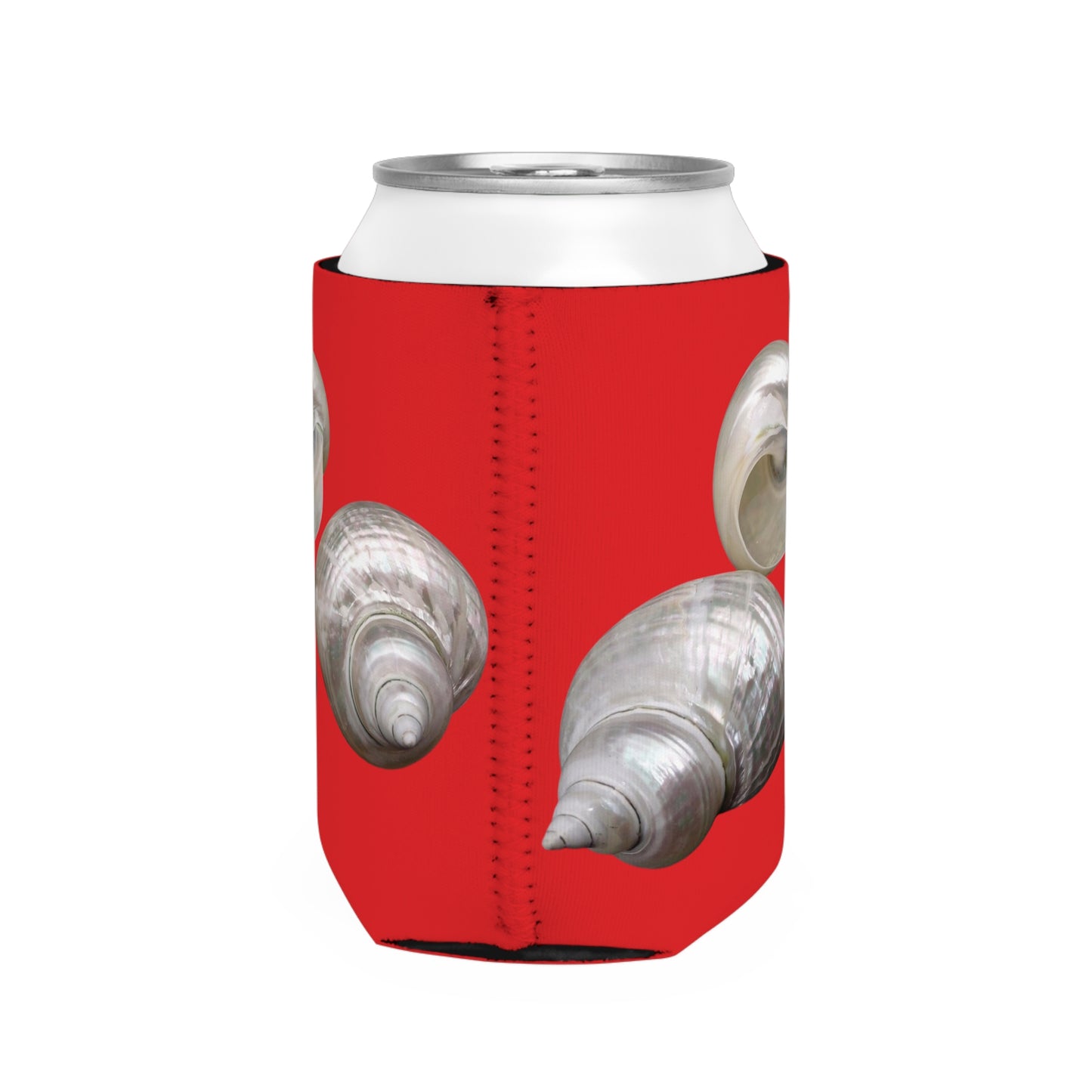 Three Nautilus Shells/Red Cooler Sleeve - Perfect for Outdoor Picnics
