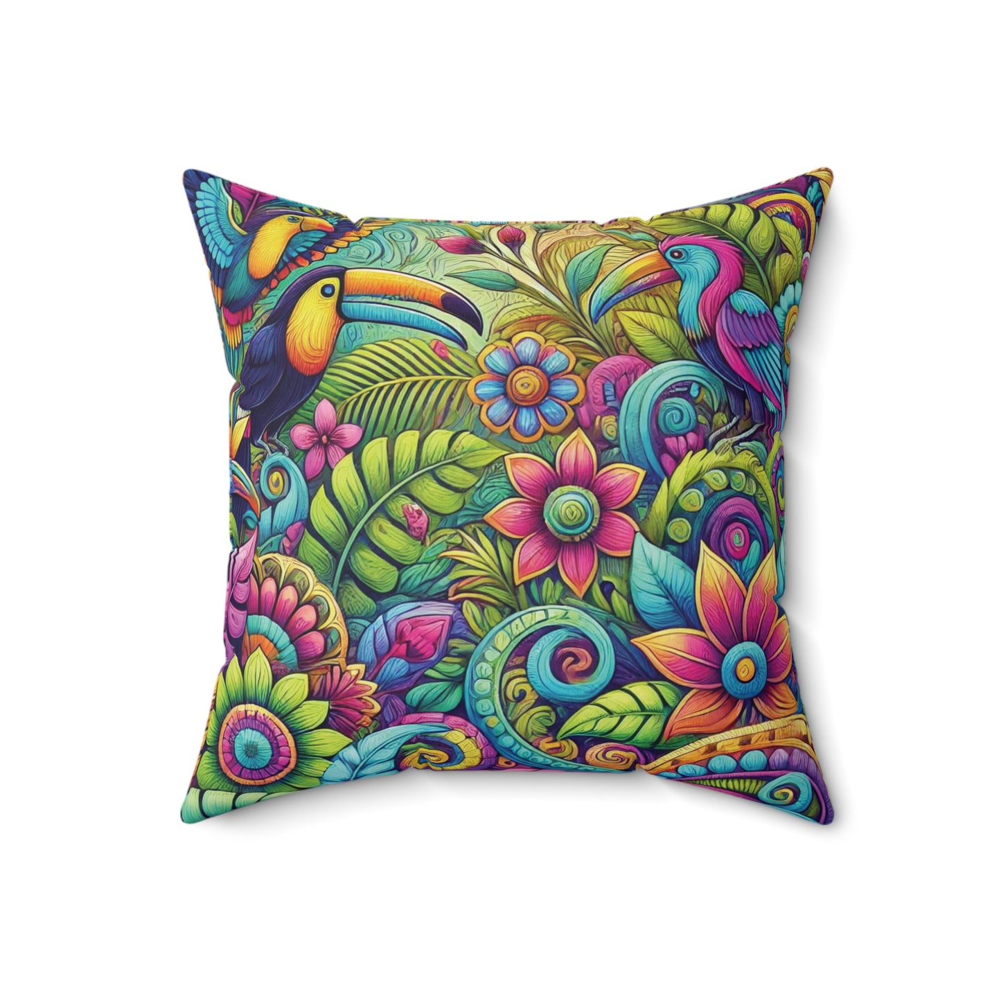 Decorative Pillow - Accent Cushion, 4 Sizes / Rainforest Music
