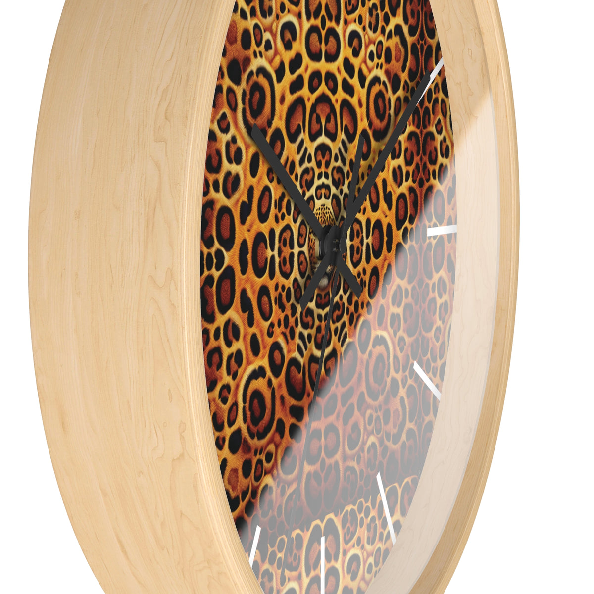 Kaleido Jaguar Spots Wall Clock – Fun Home Decor for Nature Lovers, 6 Variants