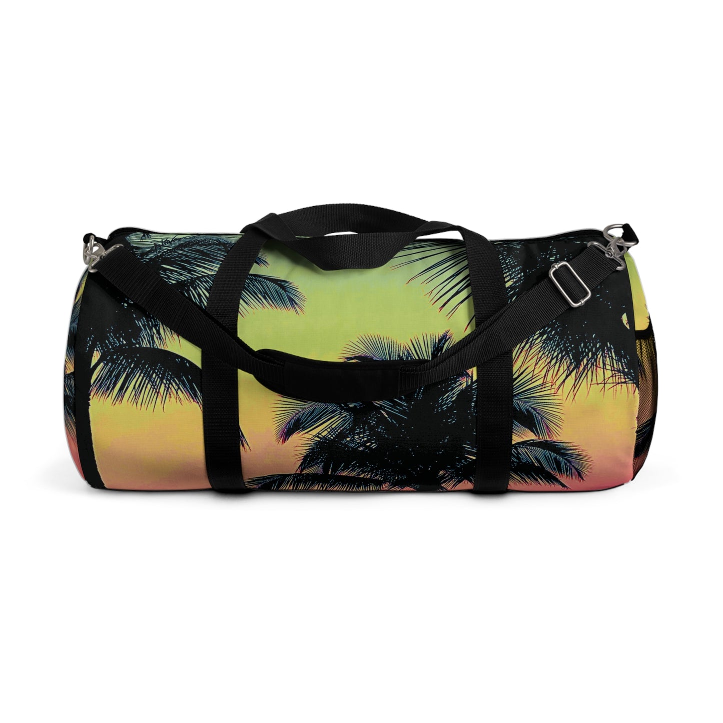 Tropical Duffel Bag - Perfect for Travel and Gym / Palm Glow, Sangria
