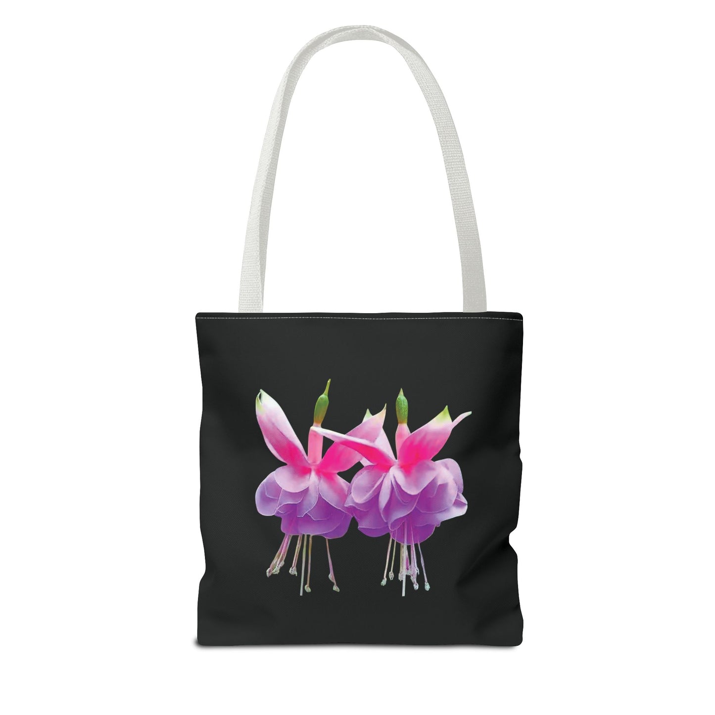 Tropical Real Two Fuchsias/Black Tote Bag - 3 Sizes