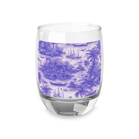 ]Whiskey Glass, Tropical Toile #1