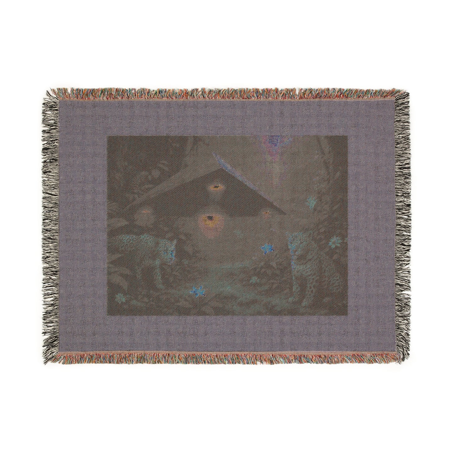 Woven Blanket, 3 Sizes - Tropical Home Decor / UFO and Jaguars