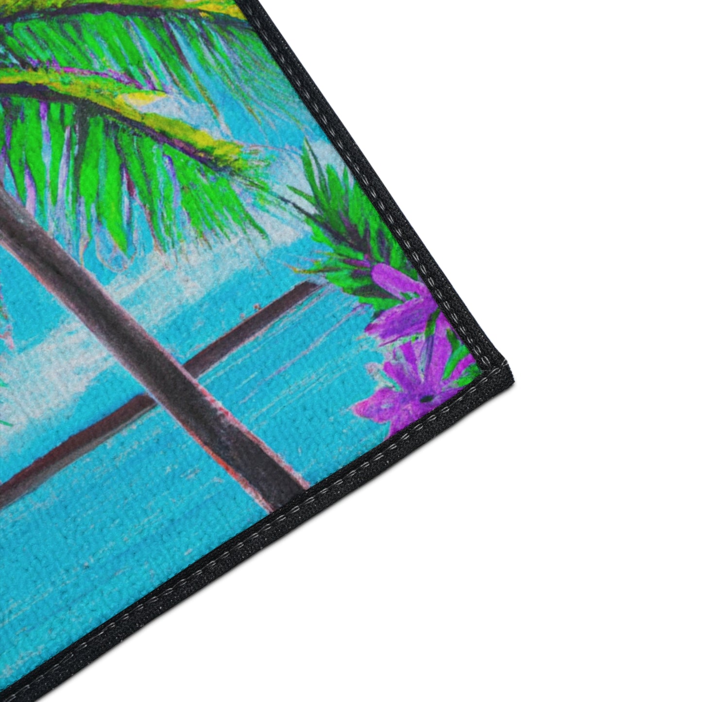 Heavy Duty Floor Mat, 5 Sizes – Tropical Area Rug for Home Décor / Calm Beach