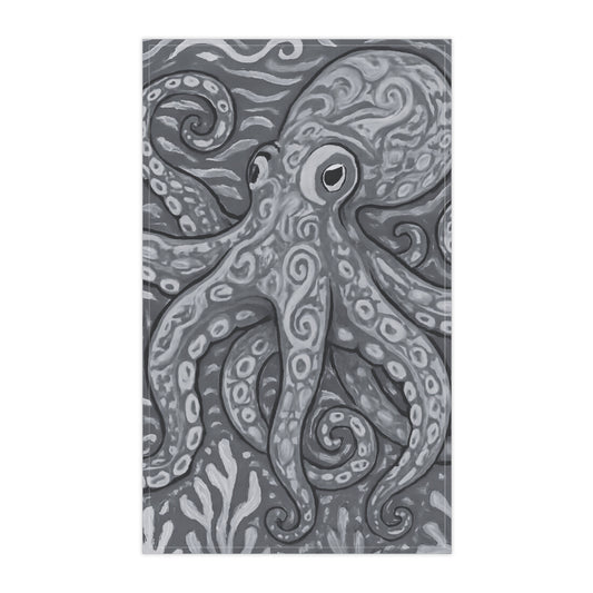 Tea Towels (cotton, poly), Slate Kraken Joe