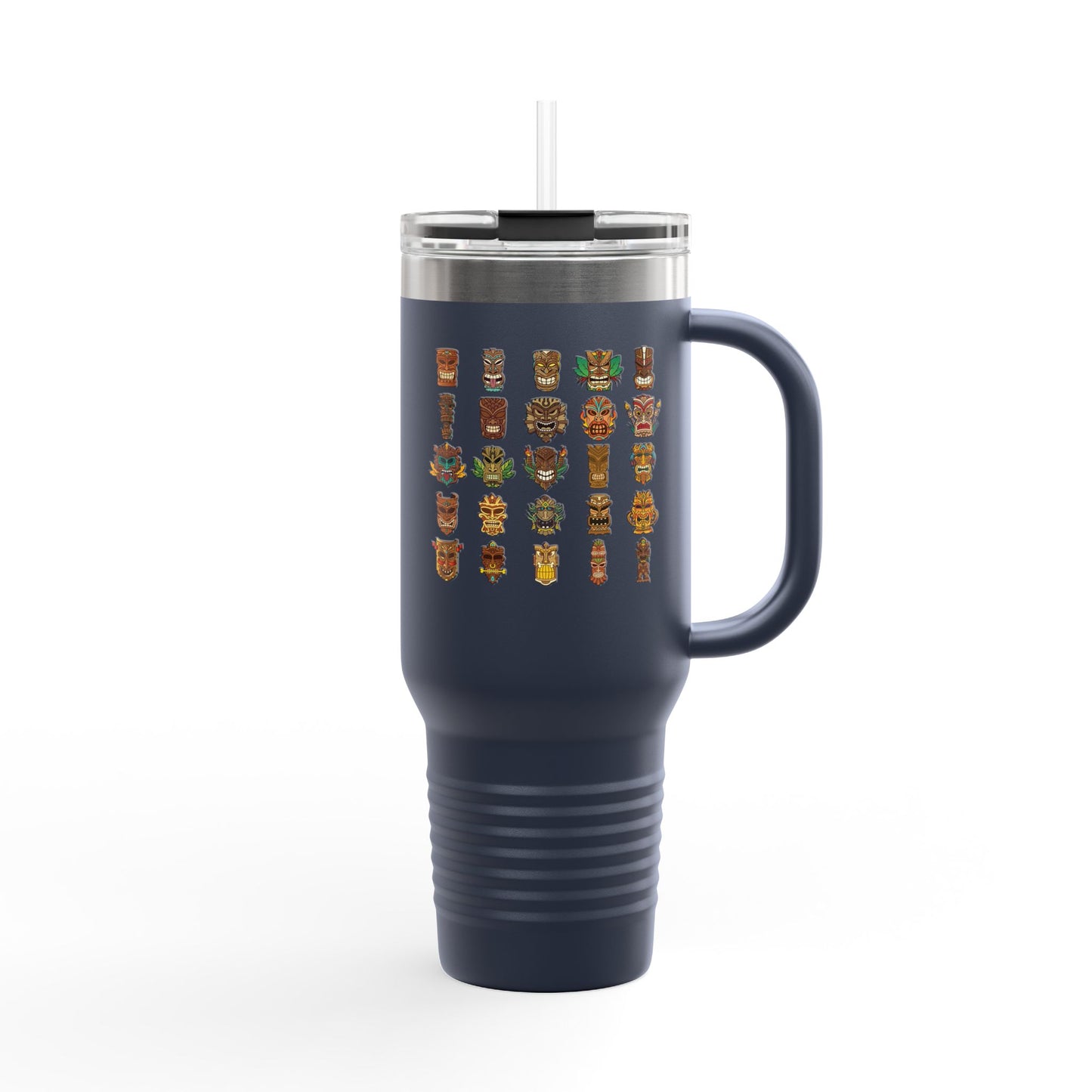 Insulated Travel Mug, 40oz / Tiny Tiki Dudes - Perfect for Outdoor Adventures