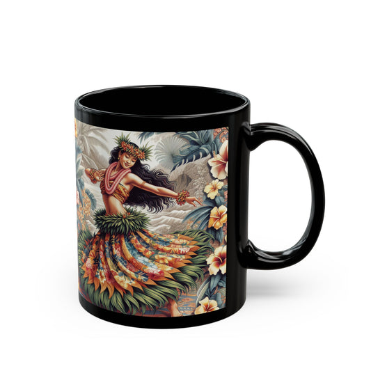 Black Coffee Mug - Hawaiian Dancer