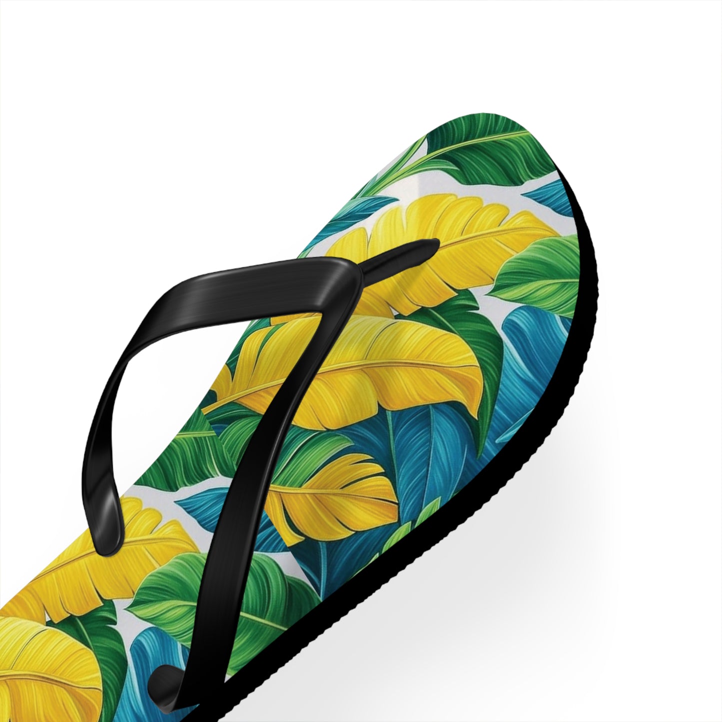 Flip Flops - Yellow Tropical Leaves