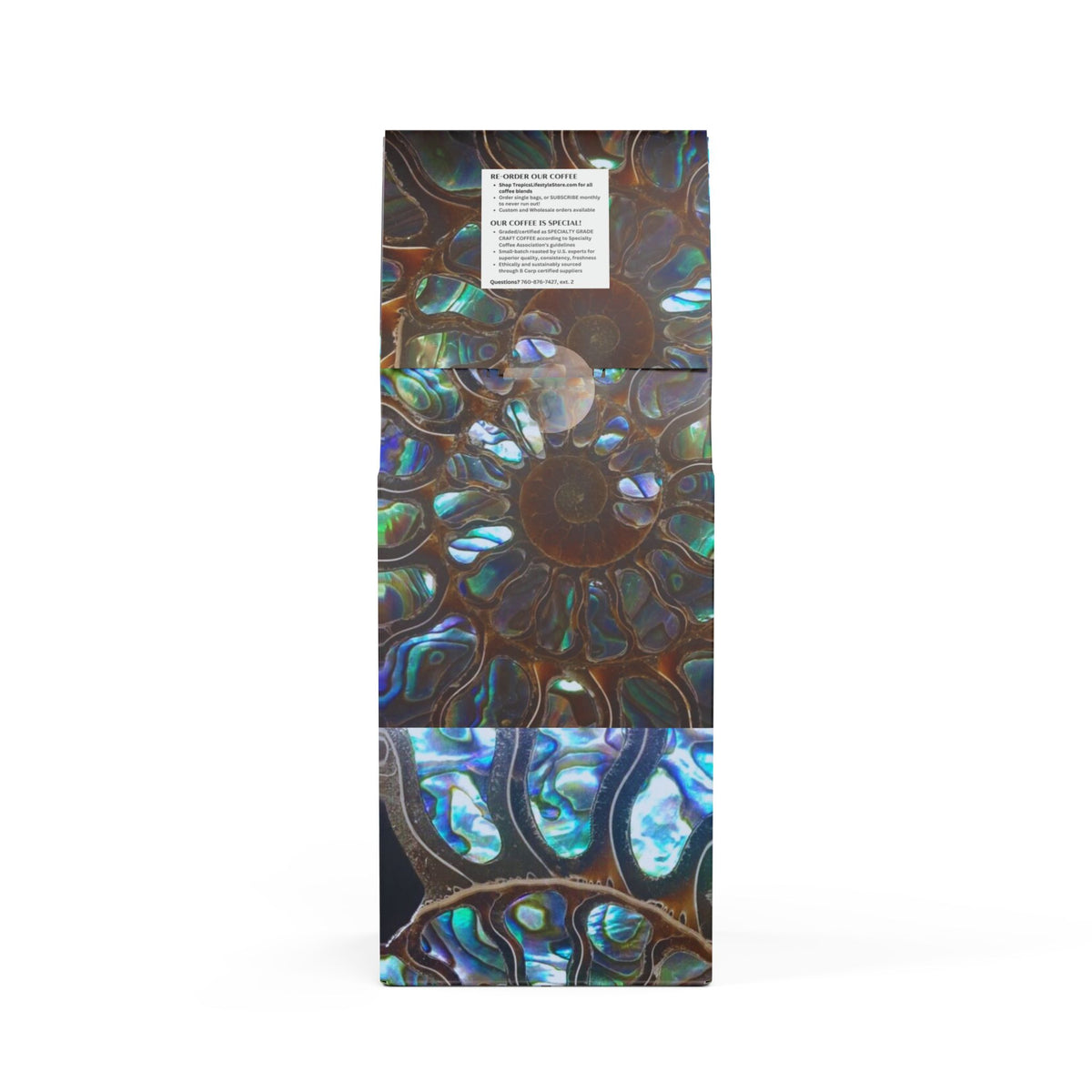 Black Coral Blend™ (Dark French Roast) Specialty Grade Craft Coffee / Ammonite and Abalone