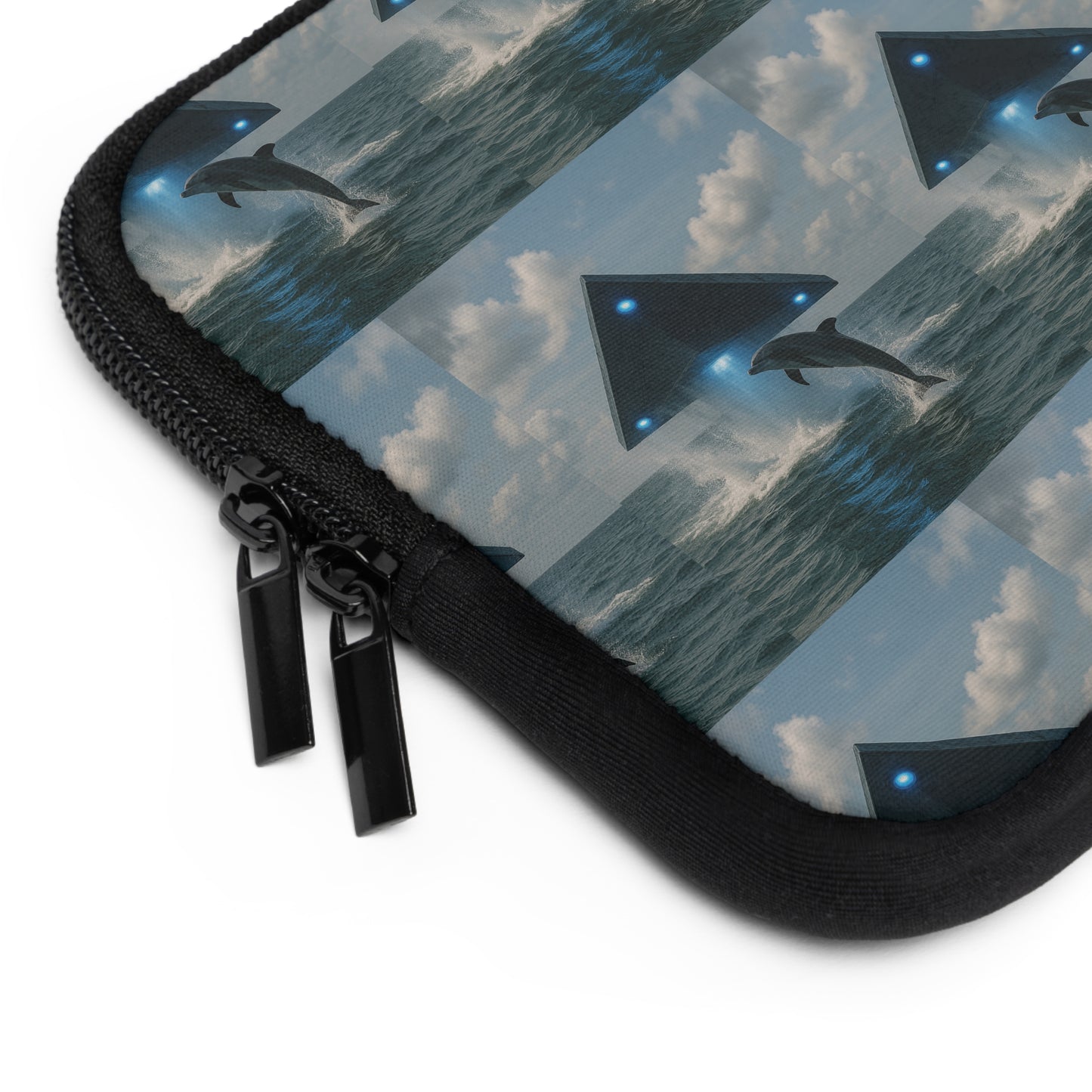 Tropical Laptop Sleeve, 5 Sizes - Perfect for Ocean Lovers / UFO and Dolphin