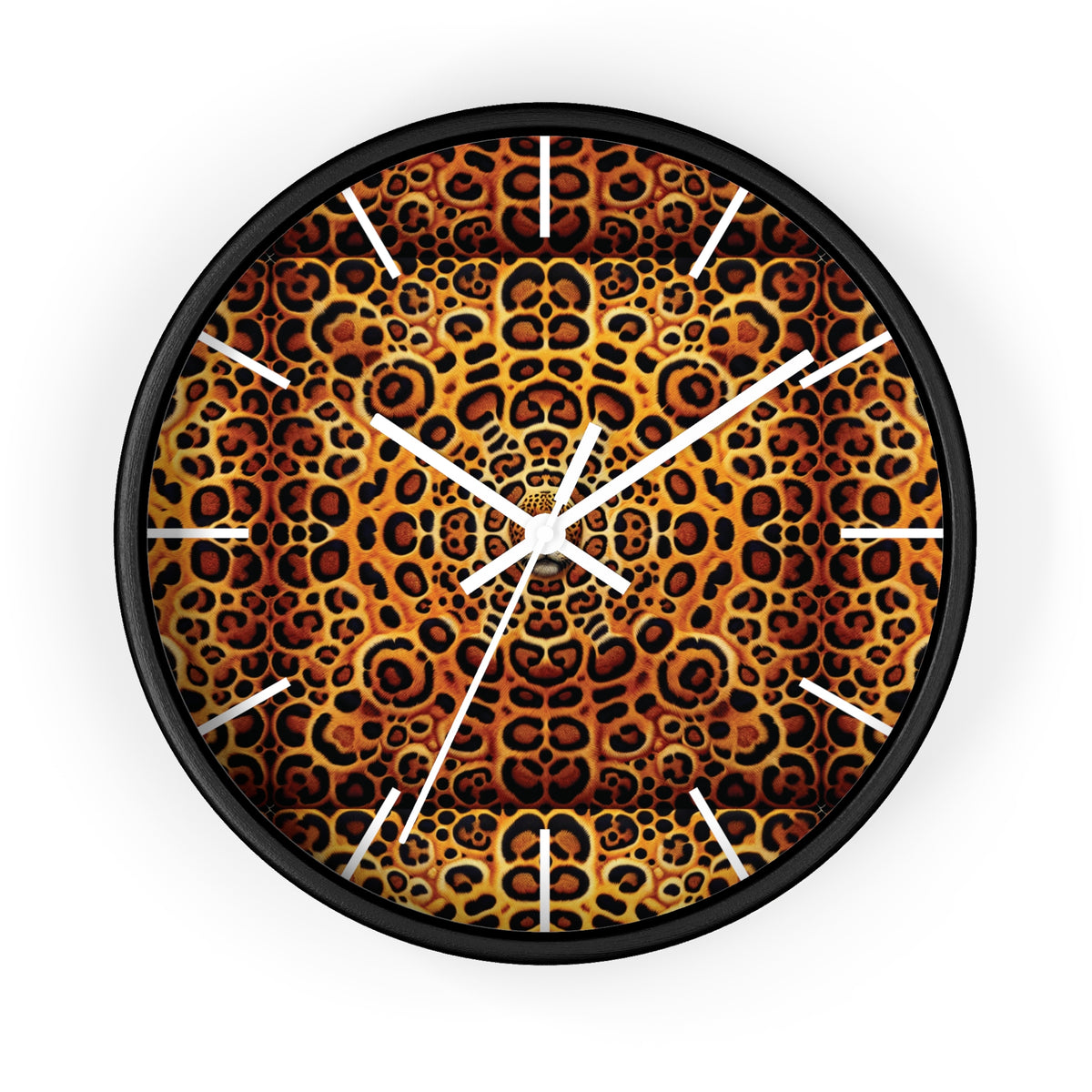 Kaleido Jaguar Spots Wall Clock – Fun Home Decor for Nature Lovers, 6 Variants