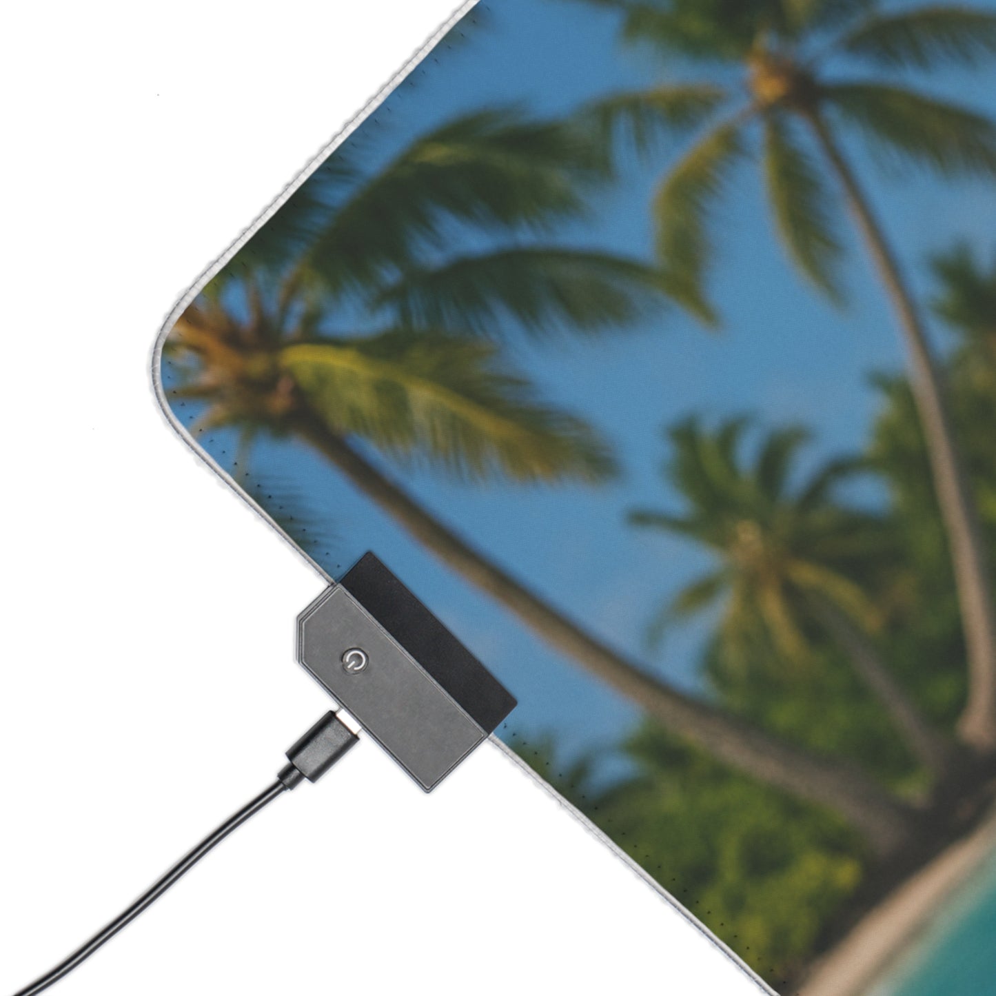 LED Gaming Mouse Pad With Vibrant RGB Lighting, 4 Sizes / Puppy Ariel the Dog Surfer