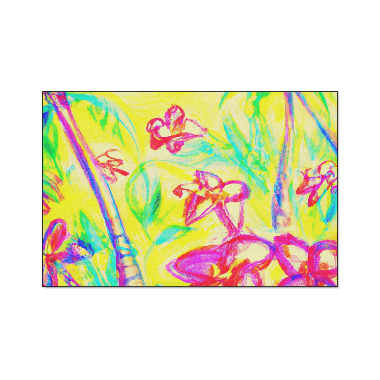 Heavy Duty Floor Mat, 5 Sizes – Tropical Area Rug for Home Décor / Tropical Doodles, Yellow