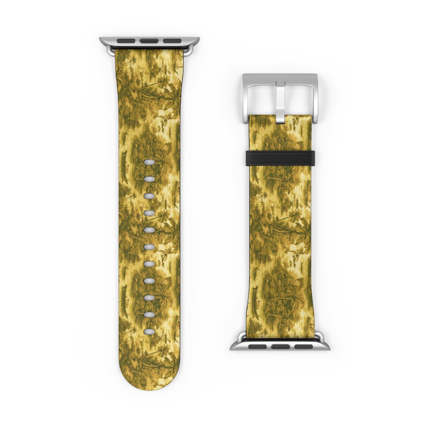 Apple Watch Band - Tropical Toile, gold