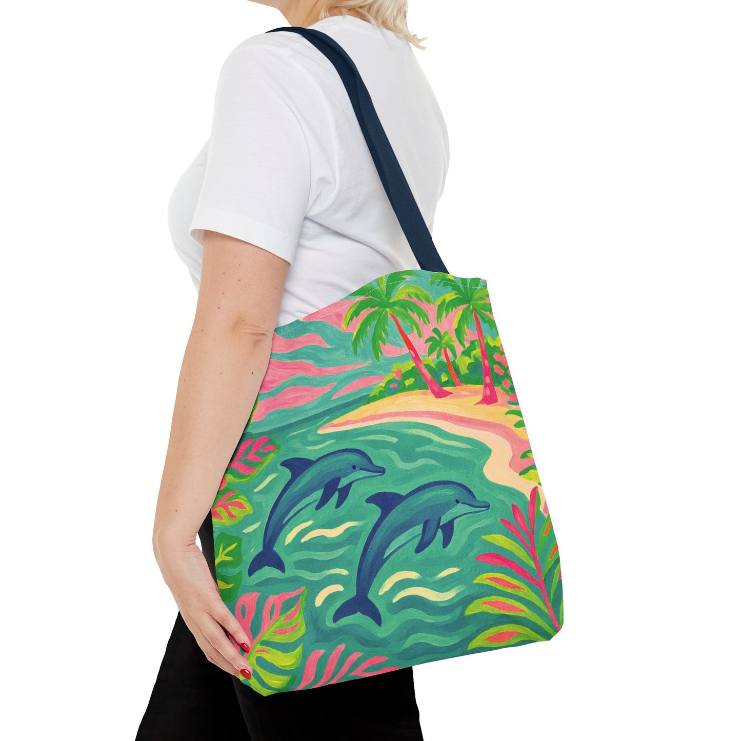 Jumping Dolphins Tote Bag - 3 Sizes