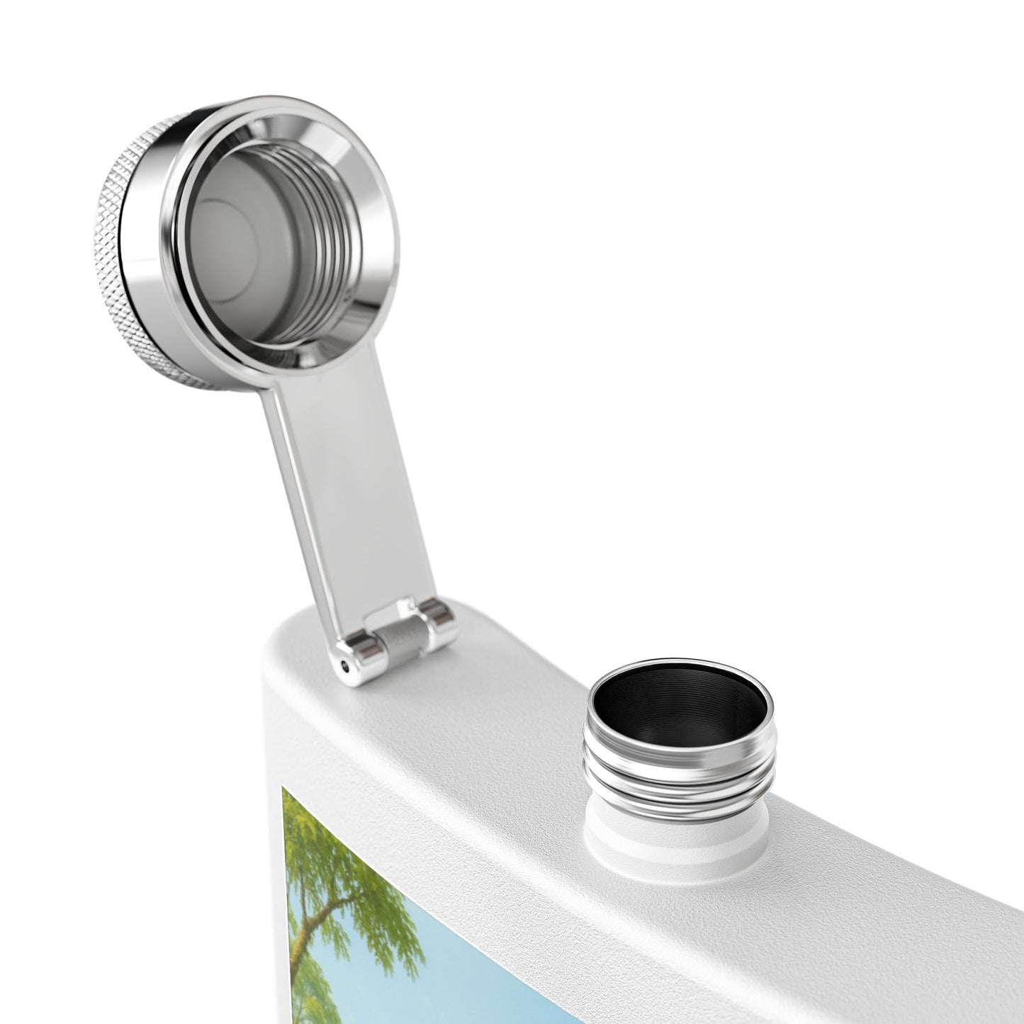 Tropical Stainless Steel 6 oz. Flask, Many Colors  – UFO and Macaws