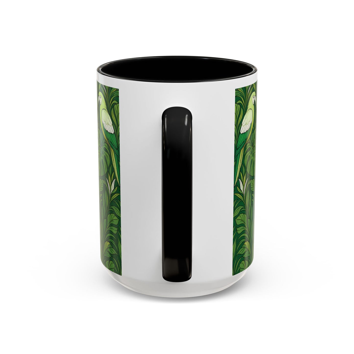 Accent Coffee Mug (11, 15oz), 8 Colors - Parrot Family, Lime