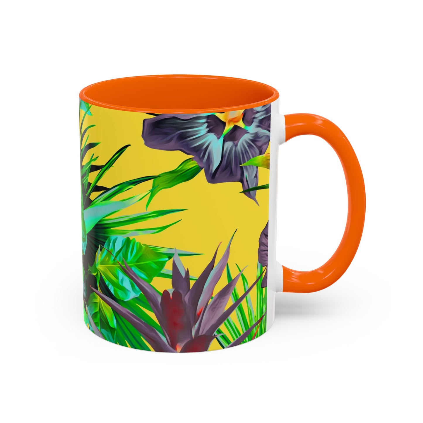 Accent Coffee Mug (11, 15oz), Plant Palooza, yellow / Various Colors