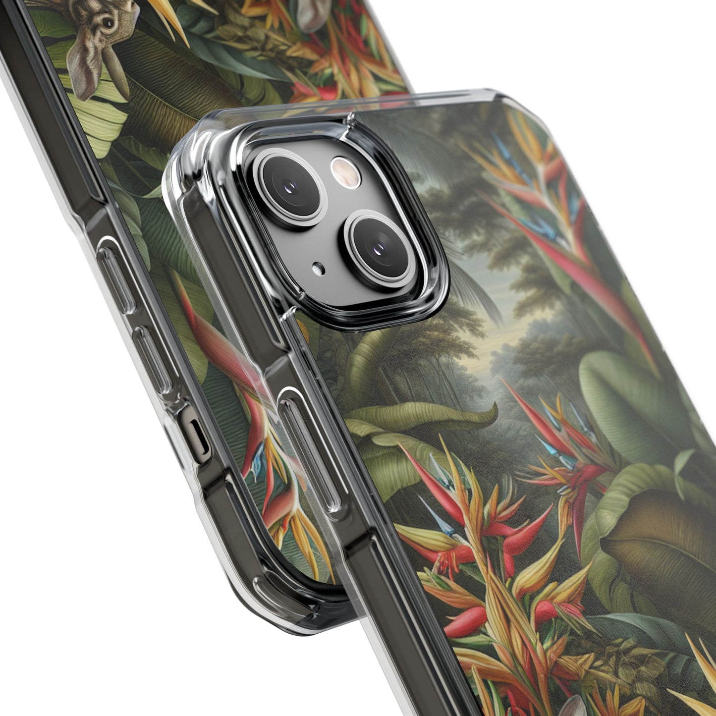 Rainforest Rabbit Outing Magnetic Clear Phone Case, Many Models