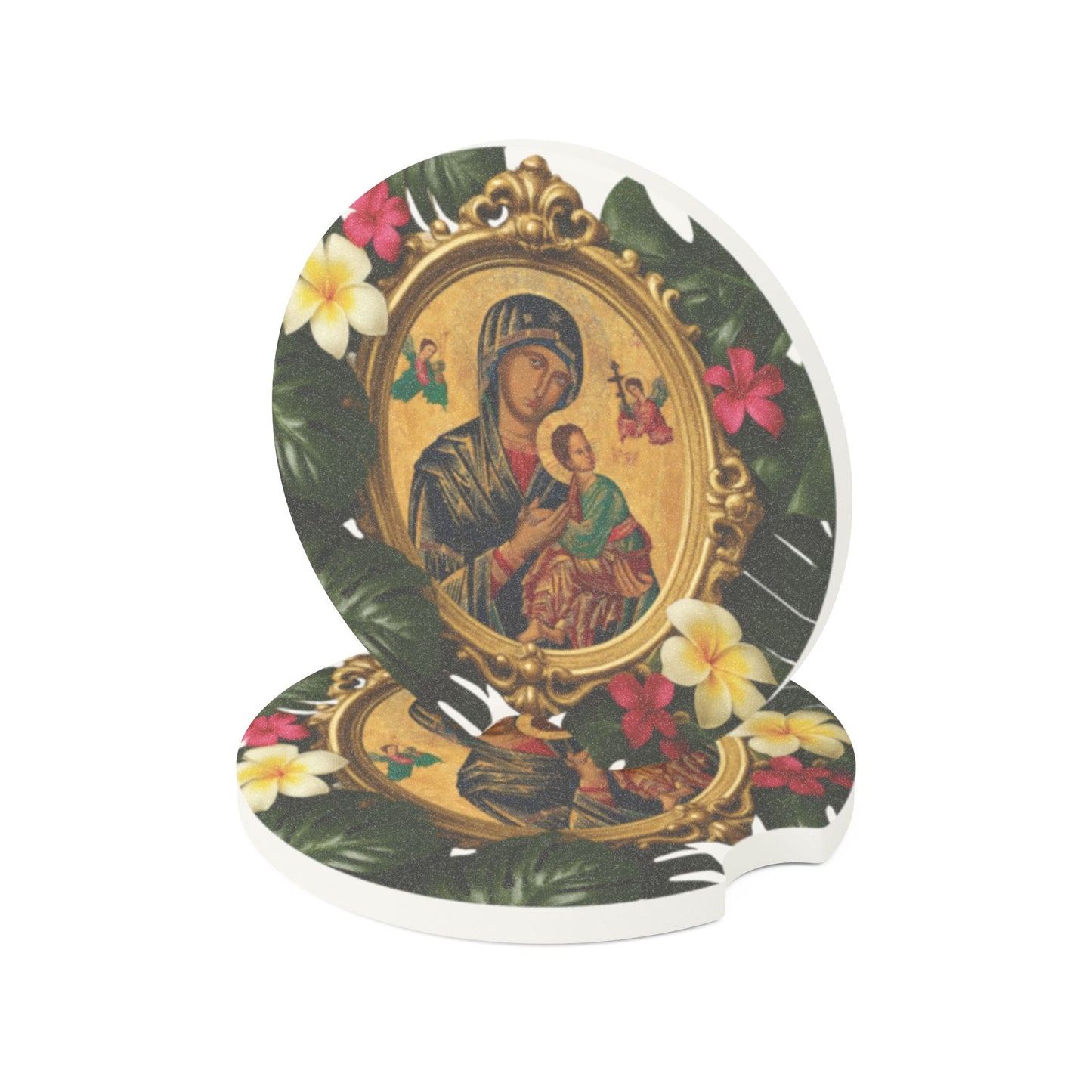 Soapstone Car Coaster - Our Lady of Guadalupe