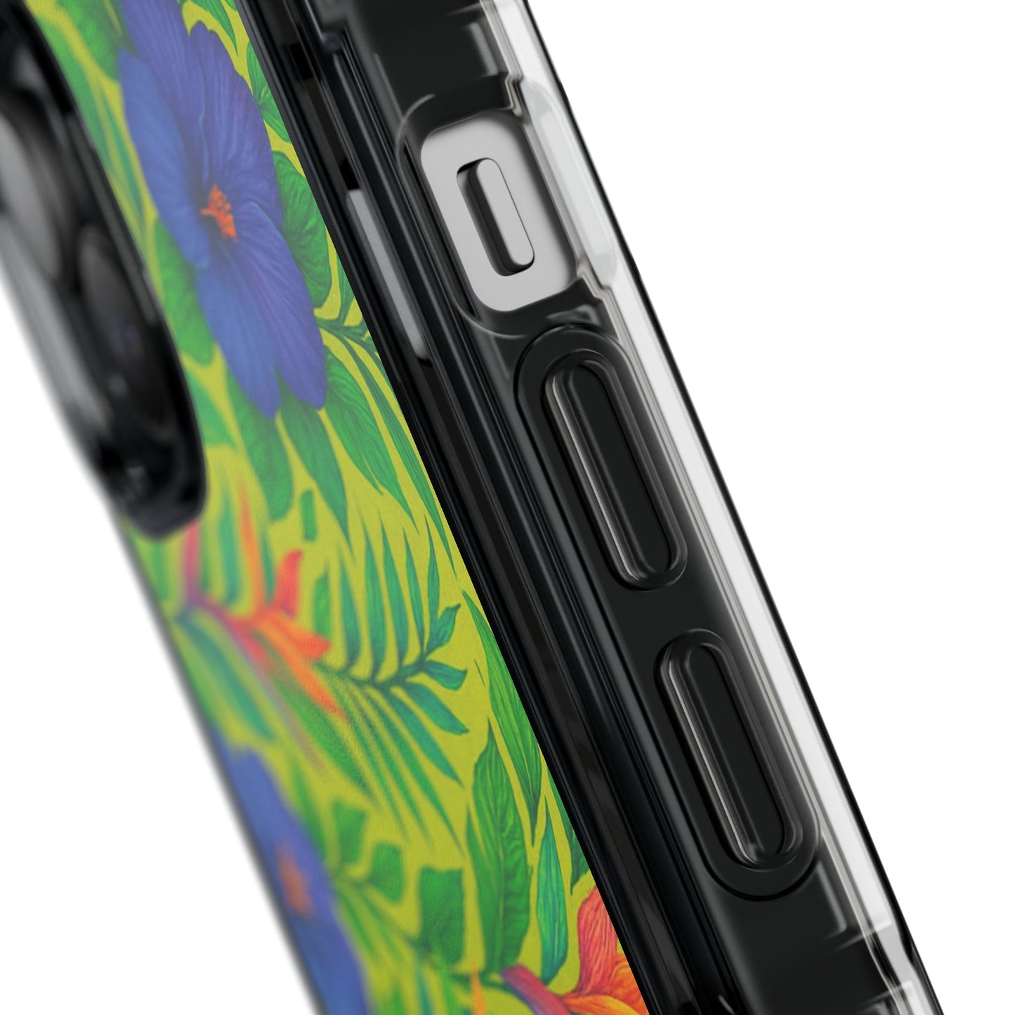 Midnight Flower Lime Magnetic Clear Phone Case, Many Models