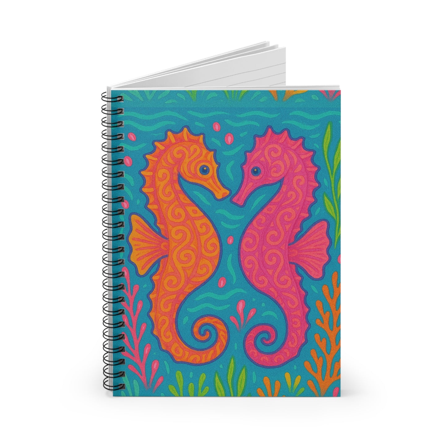Spiral Notebook - Sunset Seahorses