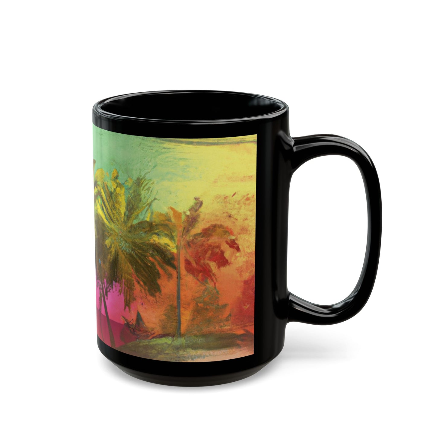 Black Coffee Mug - Ombre Beach