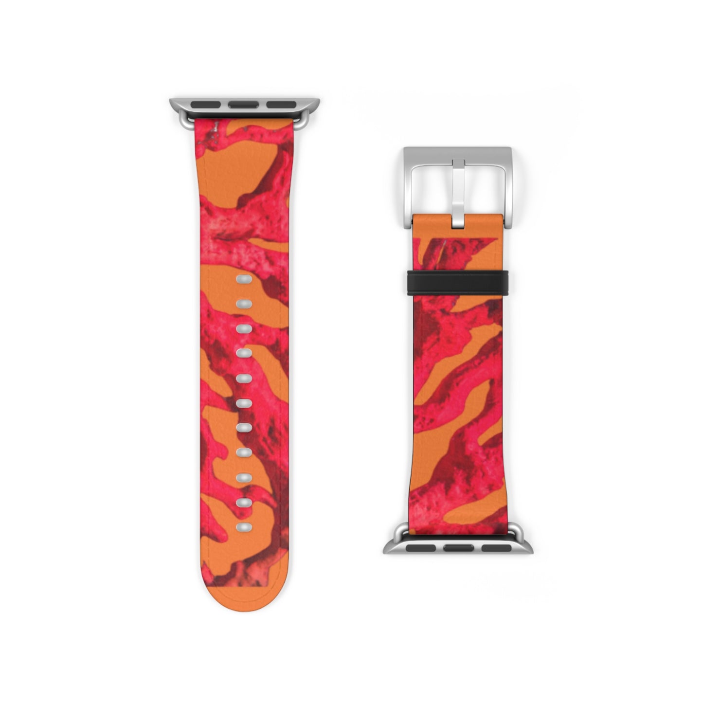 Apple Watch Band - Red Coral, crusta orange background