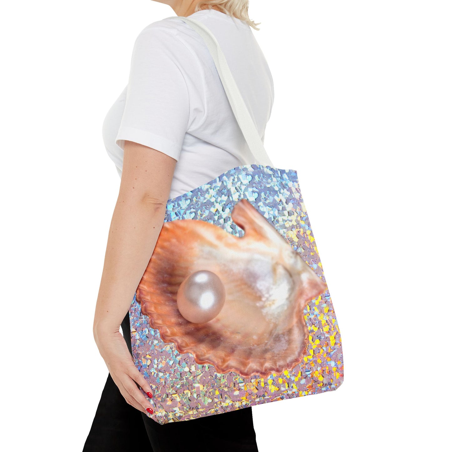 Disco Peach Pearl & Shell Tote Bag - 3 Sizes