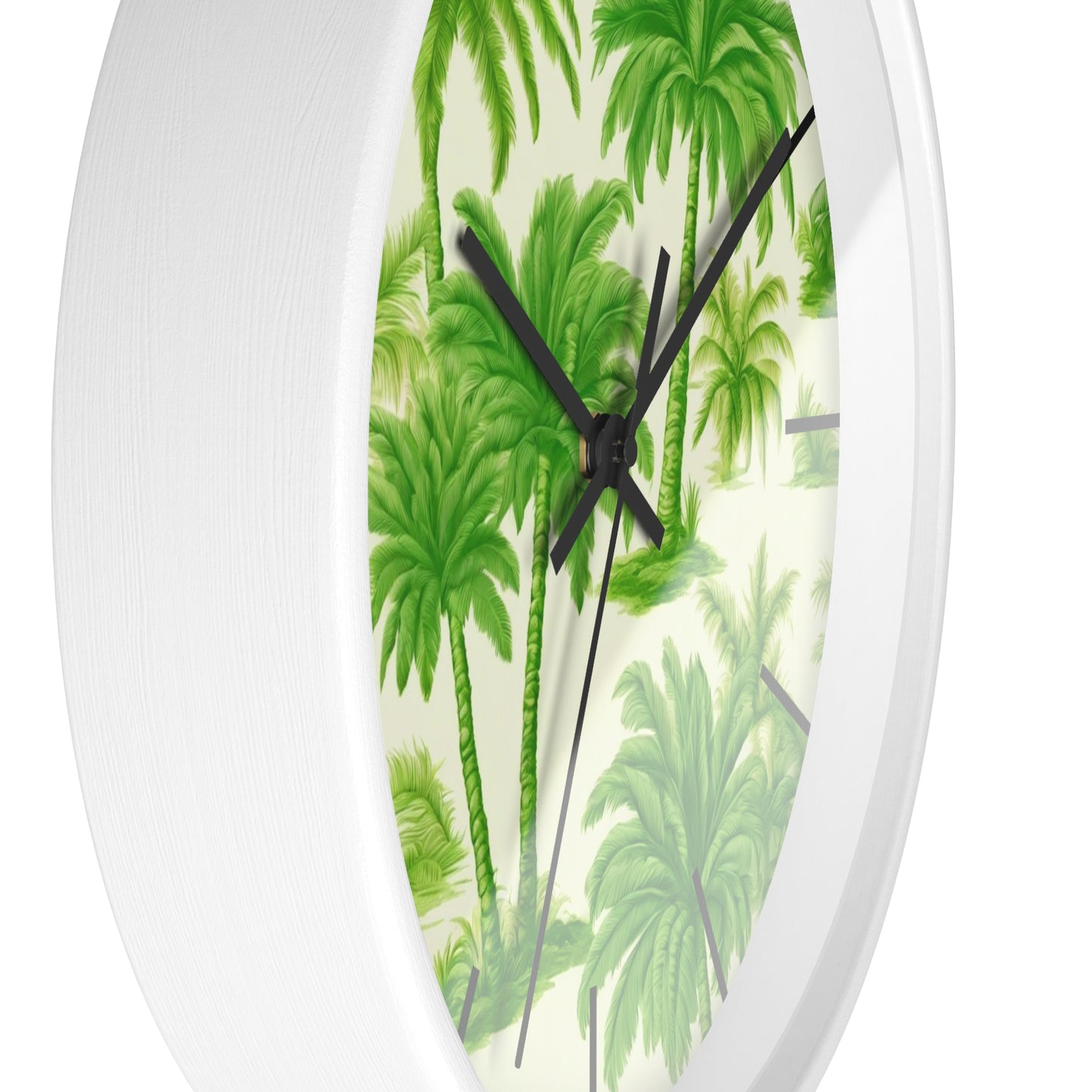 Wall Clock, Playful Palms Toile, Hands/Base Variants