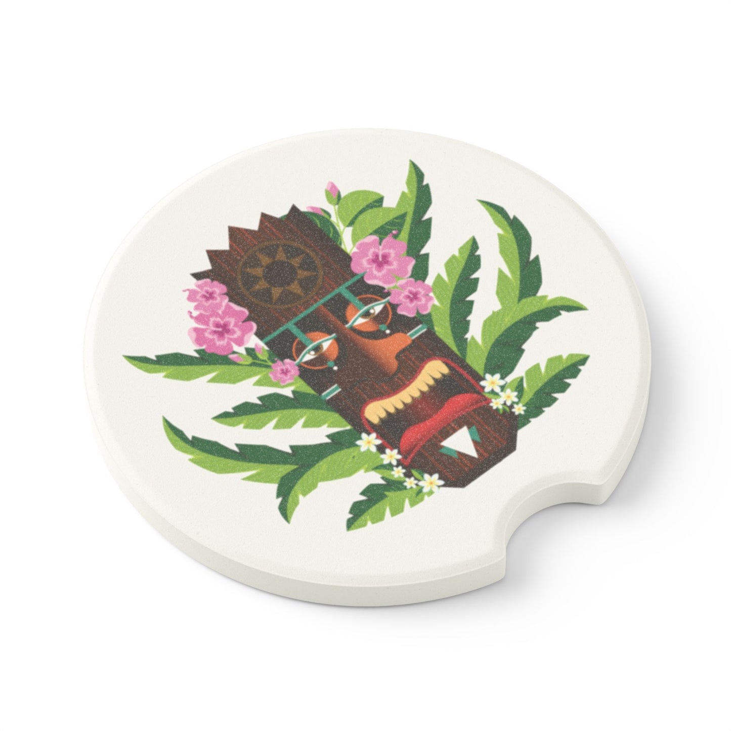 Soapstone Car Coaster - Tiki Boss Nani