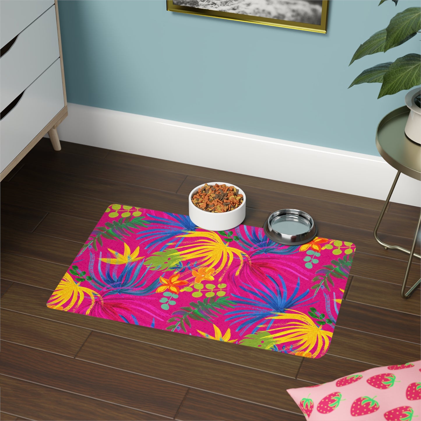 Pet Food Mat (12x18) - Exotic Flora