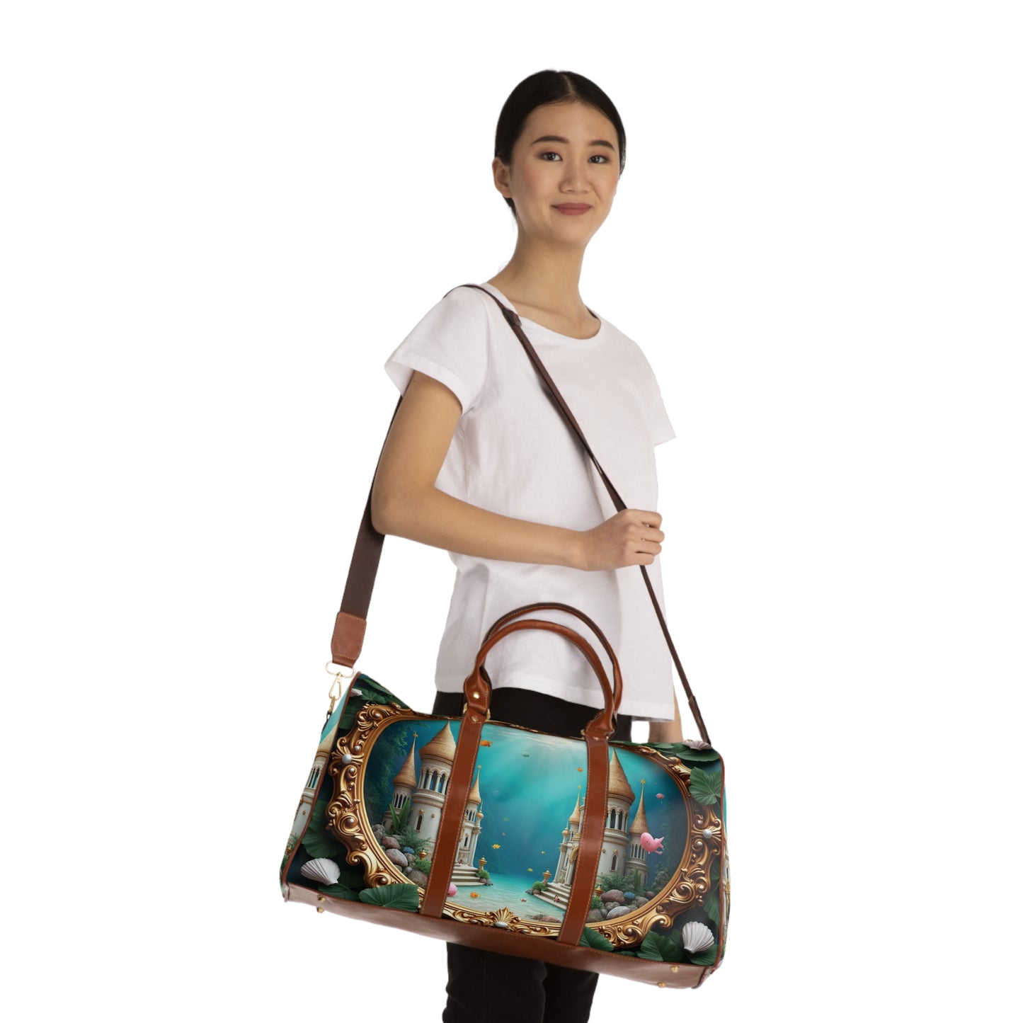 Tropical Waterproof Travel Bag - Perfect for Beach Getaways / Mermaid Palace, Libyan Sea