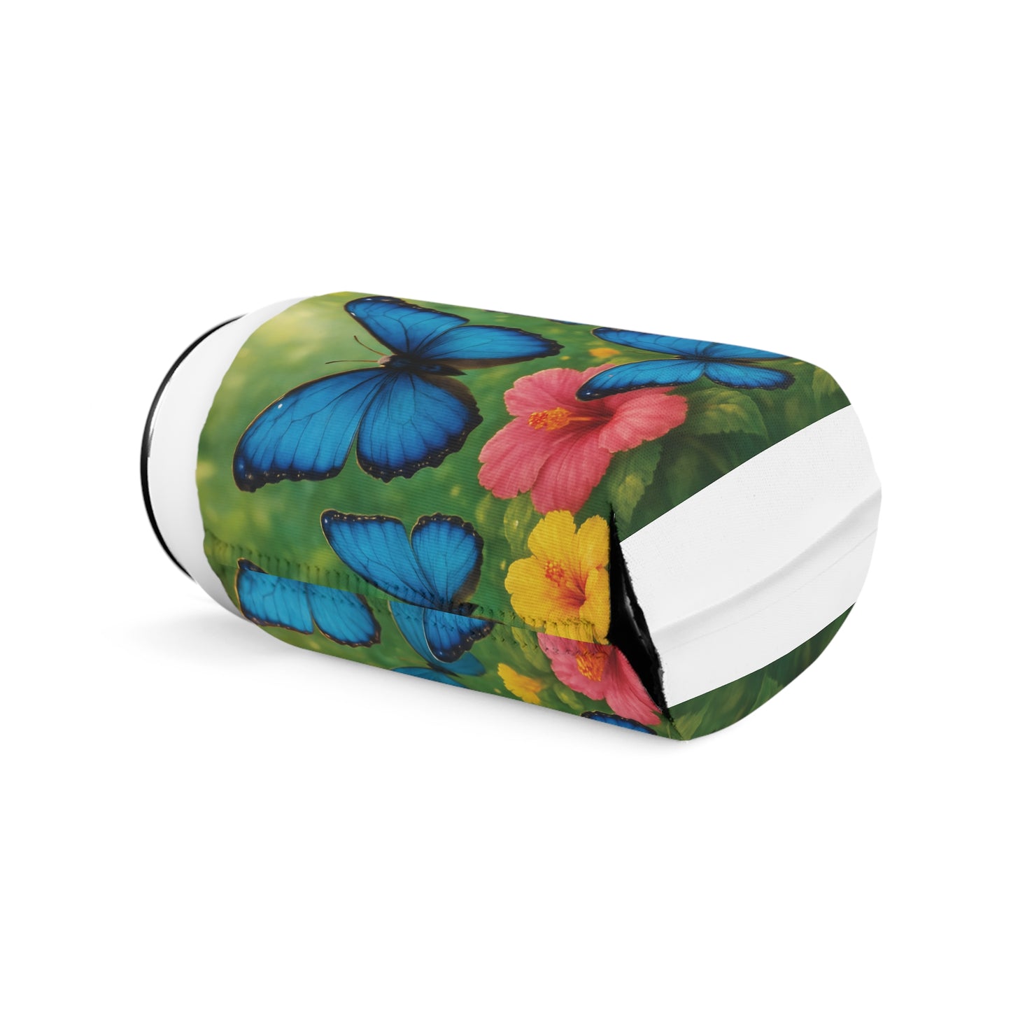 Morpho Butterfly Flight Can Cooler Sleeve - Perfect for Outdoor Picnics