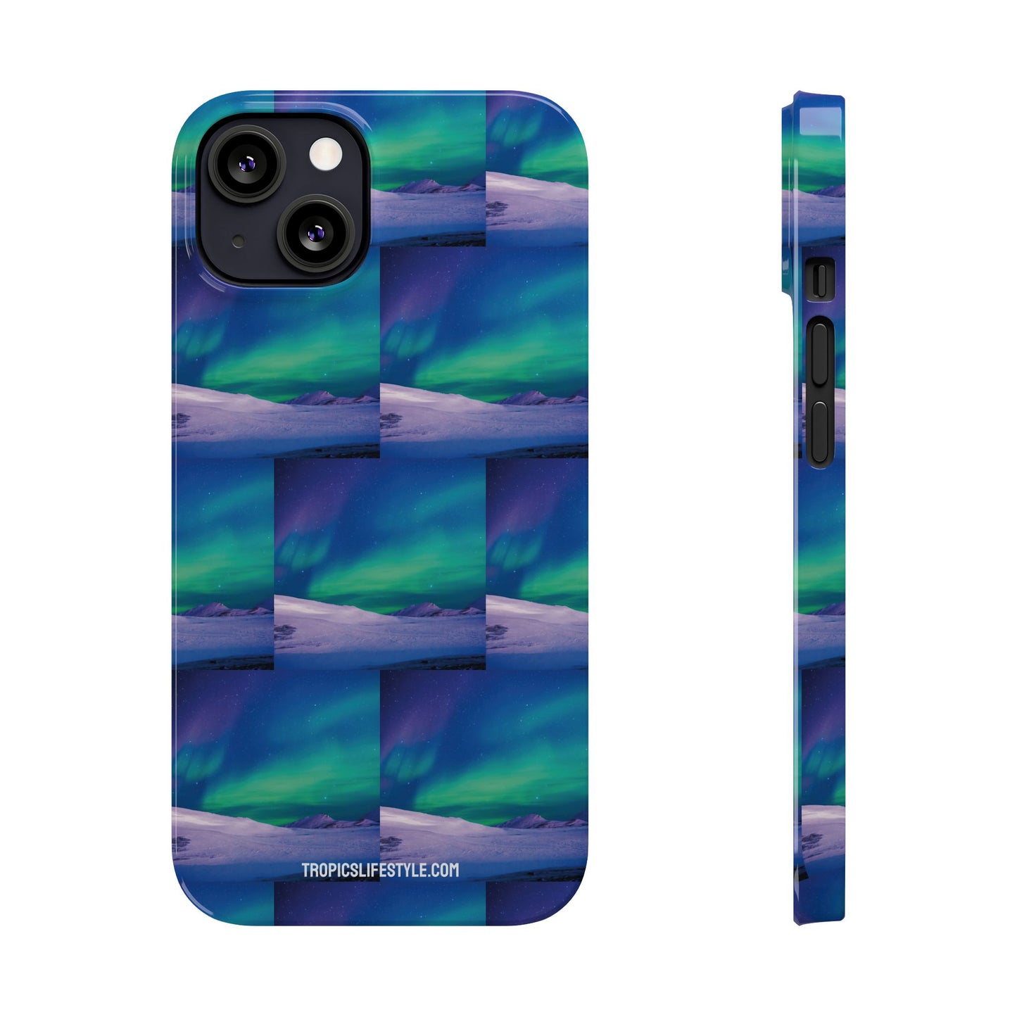 Slim Phone Cases - Cold Ocean Lights, Peacock