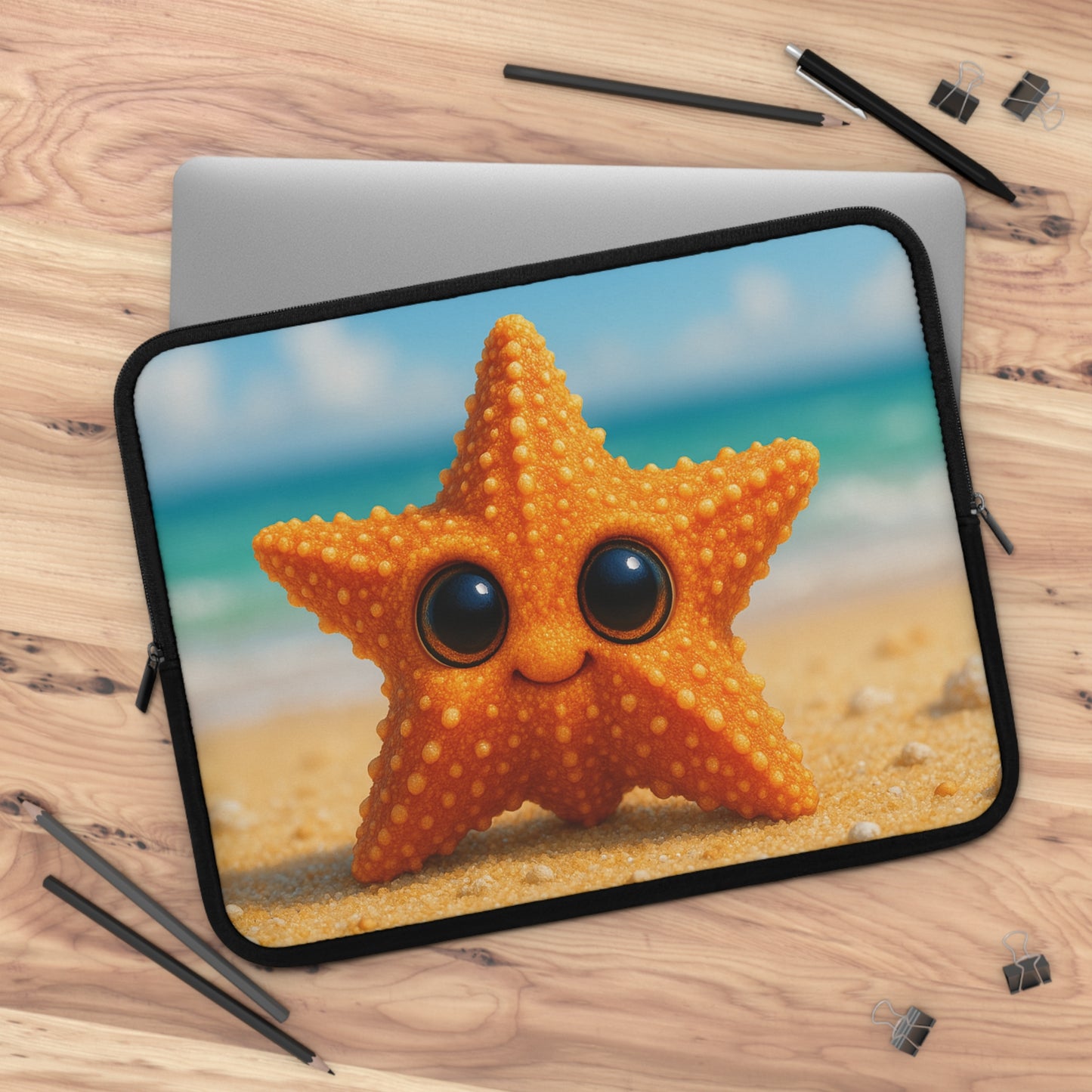 Tropical Laptop Sleeve, 5 Sizes - Perfect for Beach Lovers & Students / Baby Starfish