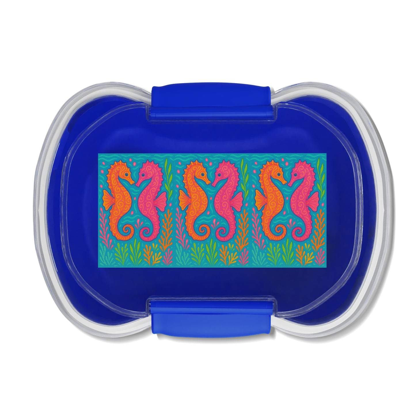 Colorful Sunset Seahorses Two-Tier Bento Box - Ideal for Kids' Lunches and Picnics