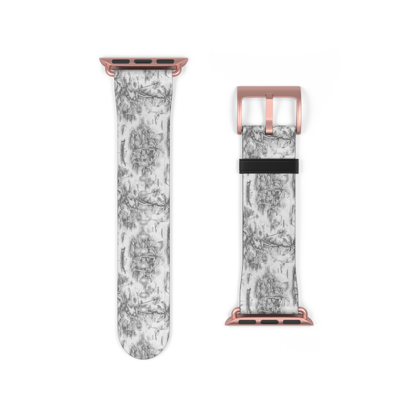 Apple Watch Band - Tropical Toile, soft black