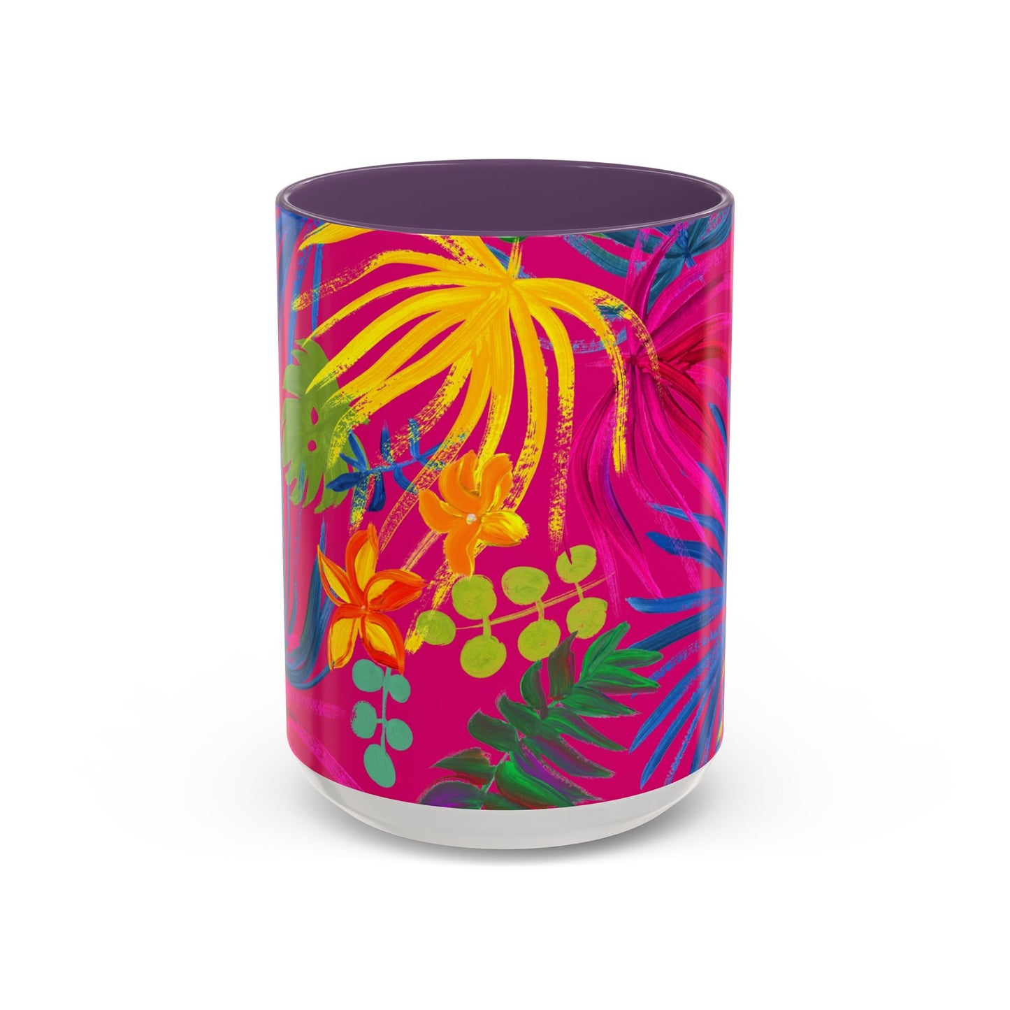 Accent Coffee Mug | Tropical-Inspired Drinkware / Exotic Flora