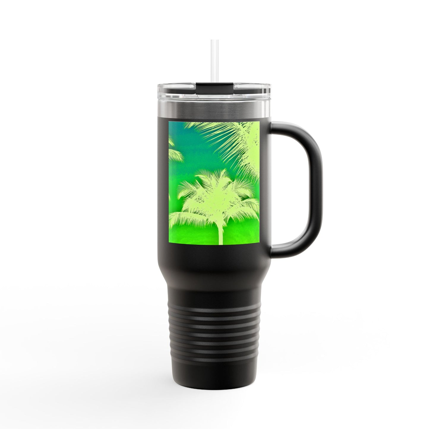 Insulated Travel Mug, 40oz / Palm Glow Green - Perfect for Outdoor Adventures