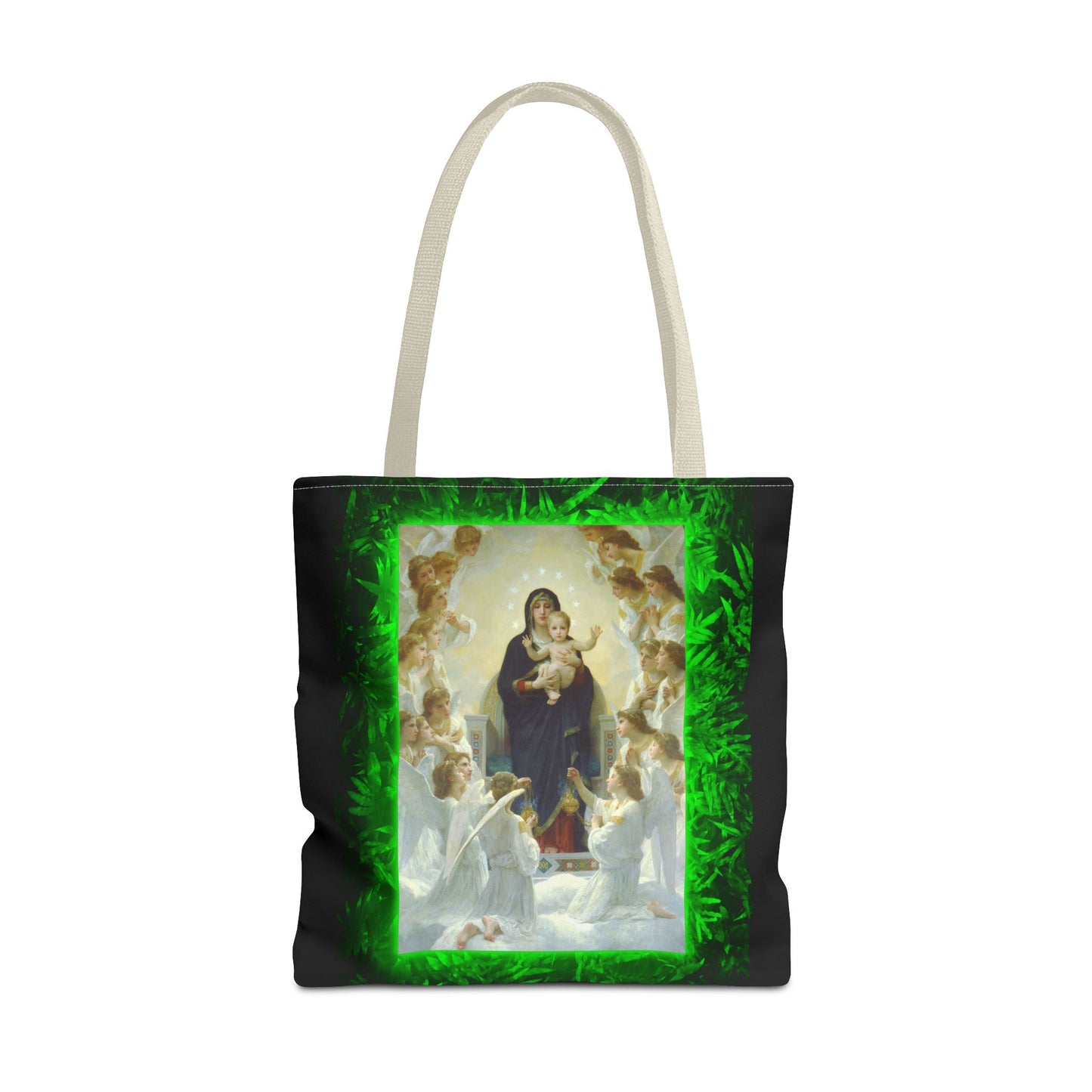 Religious Mary With the Angels Tropical Tote Bag - 3 Sizes