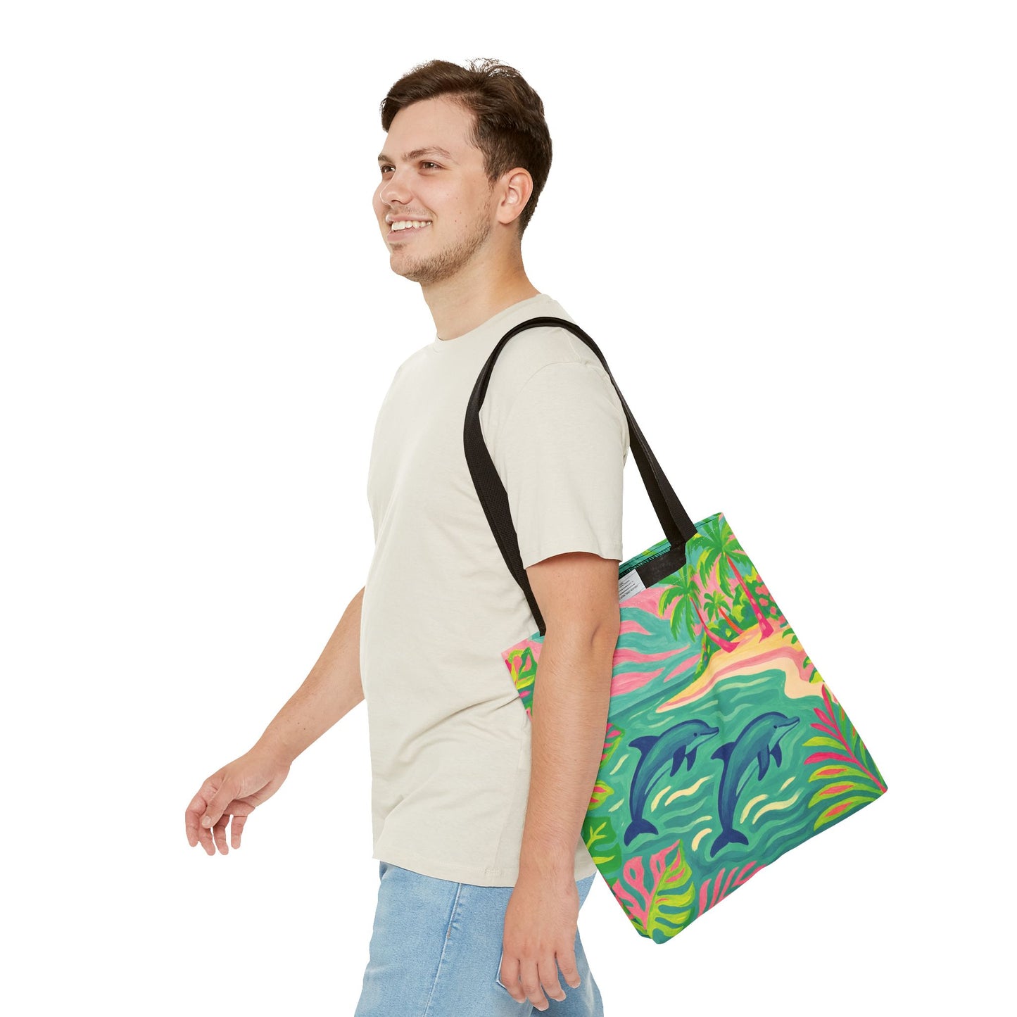 Jumping Dolphins Tote Bag - 3 Sizes