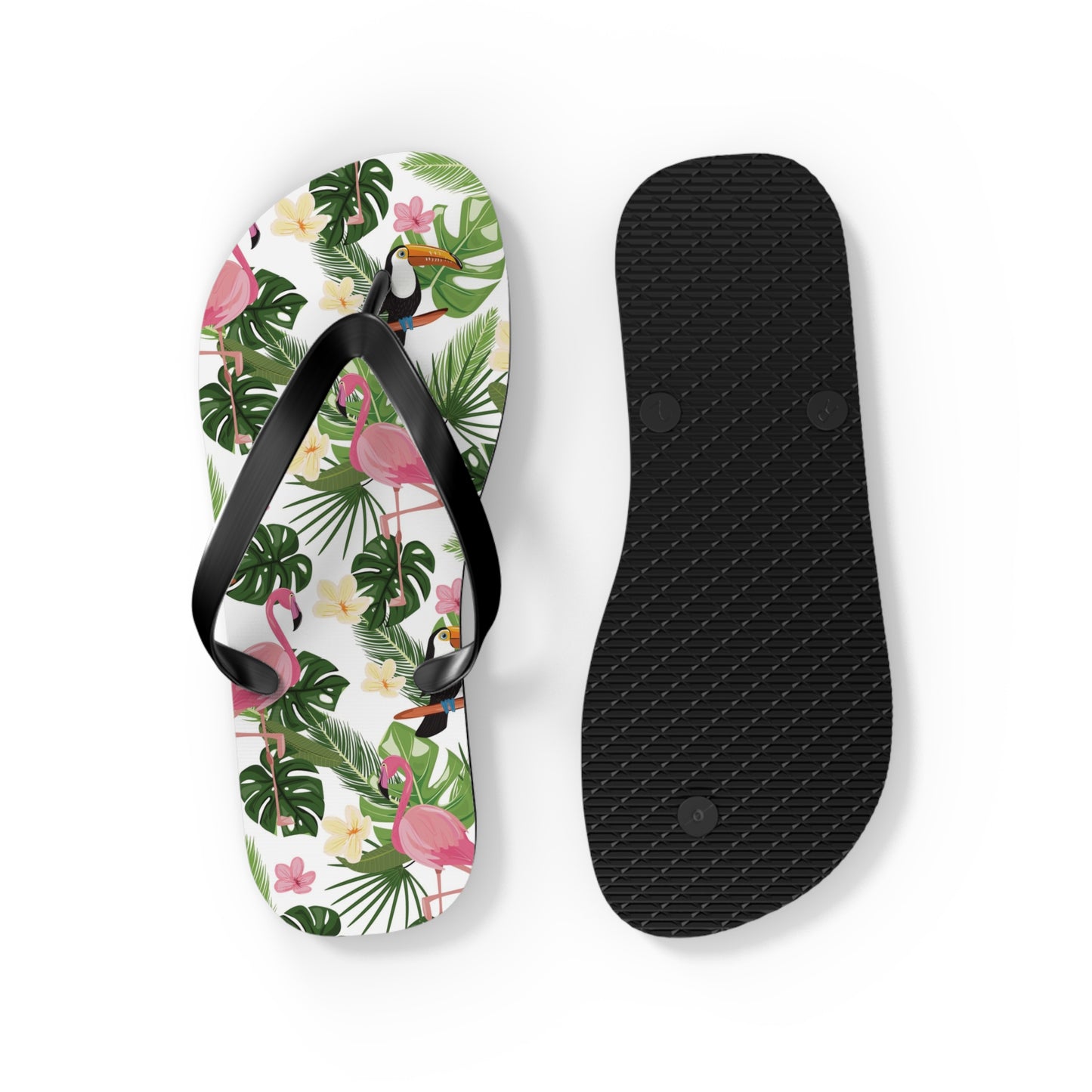 Flip Flops - Toucan and Flamingo Friends