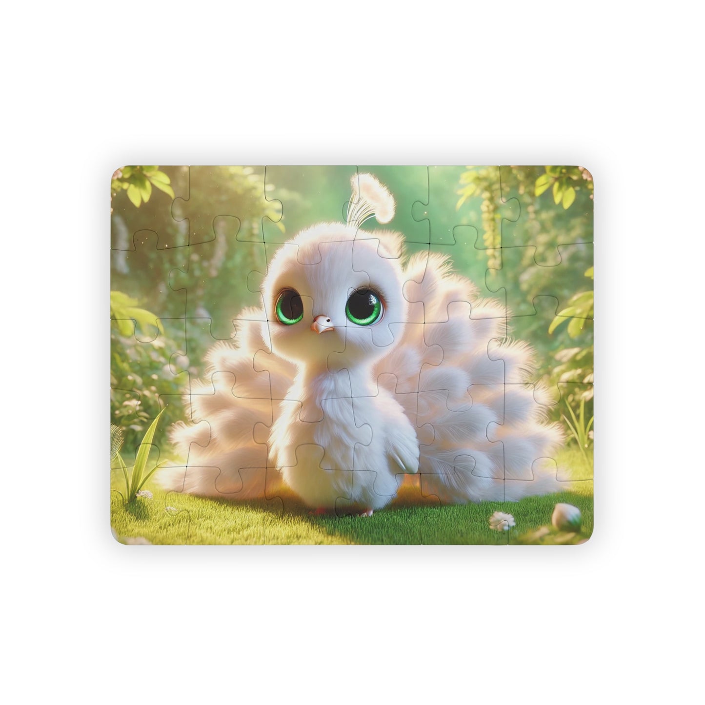 Tropical Paradise Kids' Puzzle - 30-Piece Puzzle for Fun and Learning / Baby White Peacock