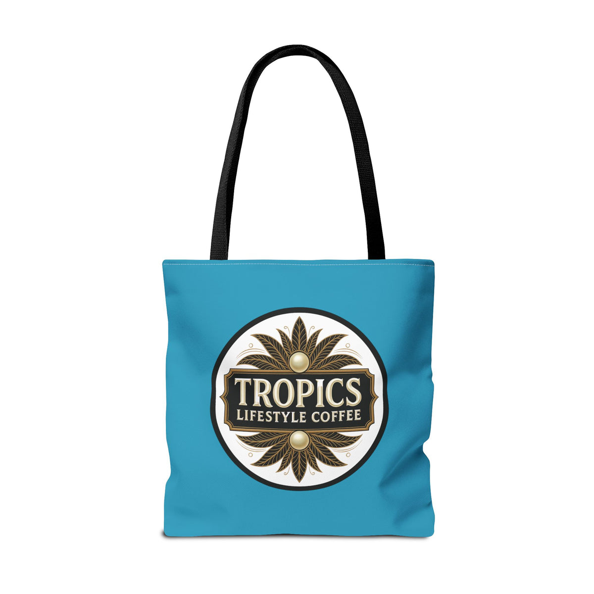 Tropics Lifestyle Coffee Tote Bag - 3 Sizes / Turquoise