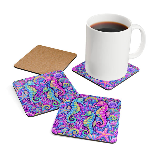 Coaster Set - Seahorse Trio, Fantasy Pop
